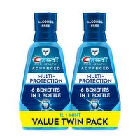 Crest Pro-Health Advanced Mouthwash, Alcohol Free, Multi-Protection, Fresh Mint, 1 L (33.8 fl oz), , 67.6 Fluid ounce