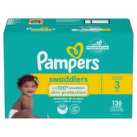 Pampers Swaddlers Active Baby Diapers, Size 3, 16-28 lb, 136 count