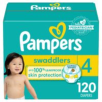 Pampers Swaddlers Active Baby Diapers Enormous Pack, Size 4, 22-37 lb, 120 count