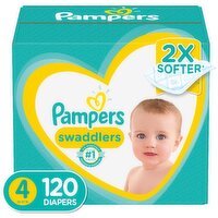 Pampers Swaddlers Active Baby Diapers Enormous Pack, Size 4, 22-37 lb, 120 count