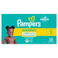 Pampers Swaddlers Diapers, Size S5, 104 Count