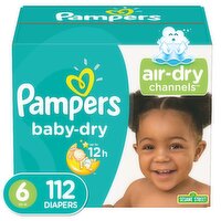 Pampers Baby-Dry 123 Sesame Street Diapers Enormous Pack, Size 6, 35+ lb, 112 count