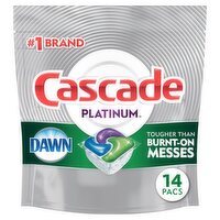 Cascade Platinum Fresh Scent Dishwasher Detergent, 14 count, 7.8 oz