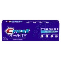 Crest 3D White Stain Eraser Teeth Whitening Toothpaste, Icy Clean Mint, 3.1 oz