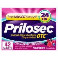 Prilosec OTC Wildberry Acid Reducer Coated Tablets, 20 mg, 42 count