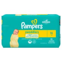 Pampers Swaddlers Diapers, Size 0, 31 Count