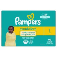 Pampers Swaddlers Diapers, Size 1, 96 Count