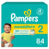 Pampers Swaddlers Diapers Super Pack, Size 2, 12-18 lb, 84 count