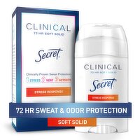Secret Clinical Strength Soft Solid Antiperspirant and Deodorant for Women, Stress Response, 1.6 oz
