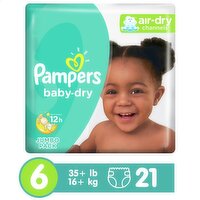 Pampers Baby-Dry 123 Sesame Street Diapers Jumbo Pack, Size 6, 35+ lb, 21 count