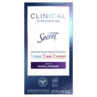 Secret Clinical Strength Clear Gel Clean Lavender Antiperspirant/Deodorant, 1.6 oz