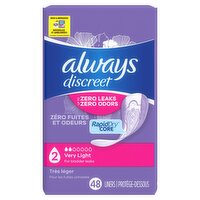 Always Discreet Bladder Leak Liners, 48 count, 48 Each