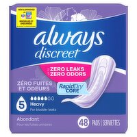 Always Discreet Heavy Pads, 48 count