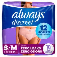 Always Discreet Maximum Underwear, Size S/M, 19 count, 19 Each