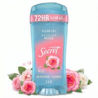 Secret Fresh Clear Gel Antiperspirant and Deodorant for Women, Delicate Rose Scent, 2.6 oz