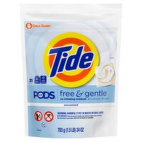 Tide Pods Free & Gentle Unscented Detergent, 31 count, 24 oz