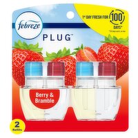 Febreze Plug In Air Freshner Scented Oil Refill, Berry & Bramble Scent, 2 count