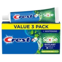 Crest Whitening Plus Scope Outlast Toothpaste, Long Lasting Mint, 5.4 oz 