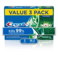 Crest Complete Plus Long Lasting Mint Fluoride Toothpaste Value Pack, 5.4 oz, 3 count, 3 Each