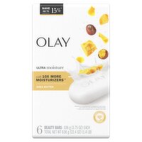 Olay Ultra Moisture Shea Butter Beauty Bars, 3.75, 6 count