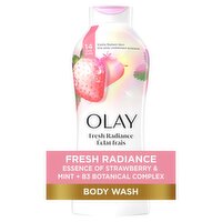Olay Fresh Radiance Essence of Strawberry & Mint Body Wash, 22 fl oz