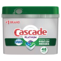 Cascade Platinum Fresh Scent Dishwasher Detergent, 48 count, 26.7 oz