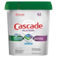 Cascade Platinum Fresh Scent Dishwasher Detergent, 62 count, 34.5 oz