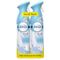 Febreze Air Mist Linen & Sky Air Freshener, 8.8 oz, 2 count