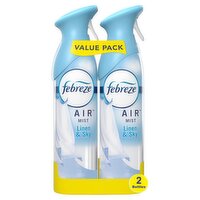 Febreze Air Mist Linen & Sky Air Freshener Value Pack, 8.8 oz, 2 count