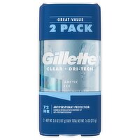 Gillette Clear + Dri - Tech Arctic Ice Anti-Perspirant/Deodorant, 3.8 oz, 2 count