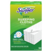 Swiffer Unscented Dry Sweeping Cloths, 52 count, 52 Each