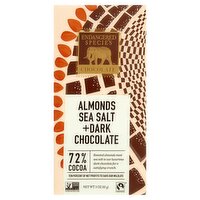 Endangered Species Chocolate Almonds Sea Salt +Dark Chocolate, 3 oz