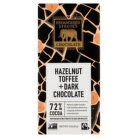 Endangered Species Chocolate Hazelnut Toffee + Dark Chocolate, 3 oz