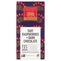 Endangered Species Chocolate Tart Raspberries + Dark Chocolate, 3 oz