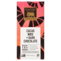 Endangered Species Chocolate Cacao Nibs + Dark Chocolate, 3 oz