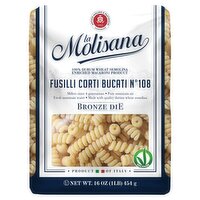 La Molisana Fusilli Corti Bucati N°108 Bronze Die Pasta, 16 oz