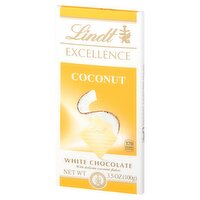 Lindt Excellence Coconut White Chocolate with Delicate Coconut Flakes, 3.5 oz