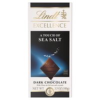 Lindt Excellence Sea Salt Dark Chocolate, 3.5 oz, 3.5 Ounce