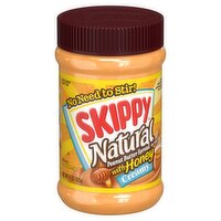 Skippy Natural Creamy Peanut Butter Spread with Honey, 15 oz