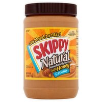 Skippy Natural Creamy Peanut Butter Spread with Honey, 40 oz, 40 Ounce