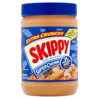 Skippy Extra Crunchy Super Chunk Peanut Butter, 28 oz, 28 Ounce