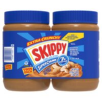 Skippy Extra Crunchy Super Chunk Peanut Butter Twin Pack, 48 oz, 2 count