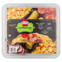 Hormel Gatherings Hard Salami, Colby Jack & Cheddar Cheese, Pepperoni, Crispy Crackers Tray, 40 oz
