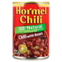 Hormel Chili 100% Natural Chili with Beans, 15 oz, 15 Ounce