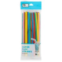 Jacent Super Flex Straws, 75 count