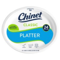 Chinet 12 5/8 Inch Classic Platter, 24 count