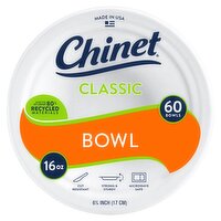 Chinet Classic 16 oz Bowls, 60 count