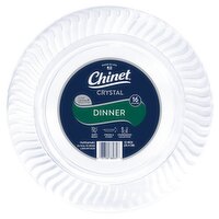 Chinet 10 Inch Crystal Dinner Plates, 16 count, 16 Each