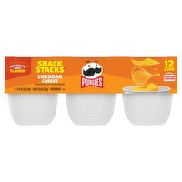 Pringles Snack Stacks Cheddar Cheese Potato Crisps, 0.74 oz, 12 count