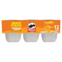 Pringles Snack Stacks Cheddar Cheese Potato Crisps, 0.74 oz, 12 count